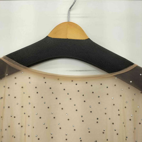クラネ CLANE RHINESTONE SHEER TOPS ラインストーンシアートップス レディース 1