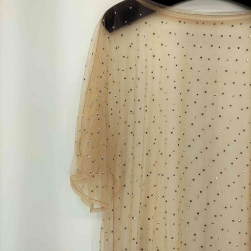 クラネ CLANE RHINESTONE SHEER TOPS ラインストーンシアートップス レディース 1
