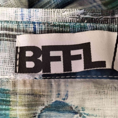 BFFL ダメージプリント 転写 L/Sチェックシャツ メンズ JPN:L