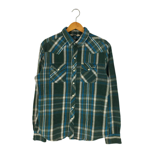SALT VALLEY WESTERN スナップボタン チェック ウエスタンシャツ メンズ import:L