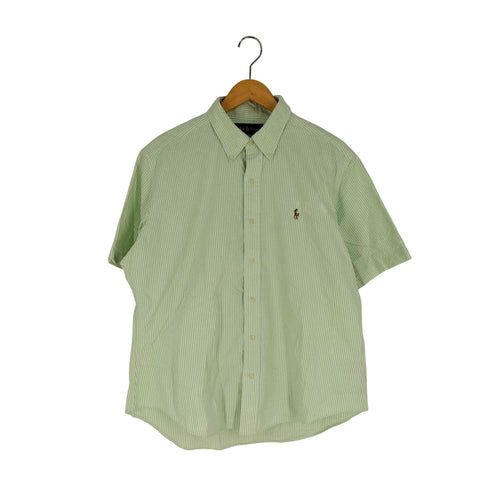 ラルフローレン RALPH LAUREN CLASSIC FIT ポニー刺繍 ストライプ ボタンダウンシャツ メンズ LL