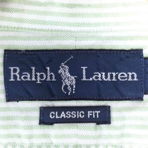 ラルフローレン RALPH LAUREN CLASSIC FIT ポニー刺繍 ストライプ ボタンダウンシャツ メンズ LL