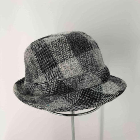 ハリスツイード Harris Tweed × Sorbatti ソルバッティ イタリア製 チェック柄 ウール ツイード ハット レディース L