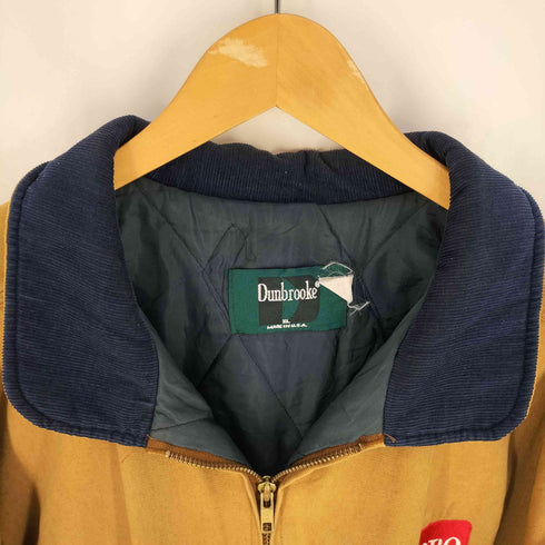 ダンブルック Dunbrooke 90S USA製 裏地キルティング 襟コーデュロイ ジップアップブルゾン メンズ import:XL