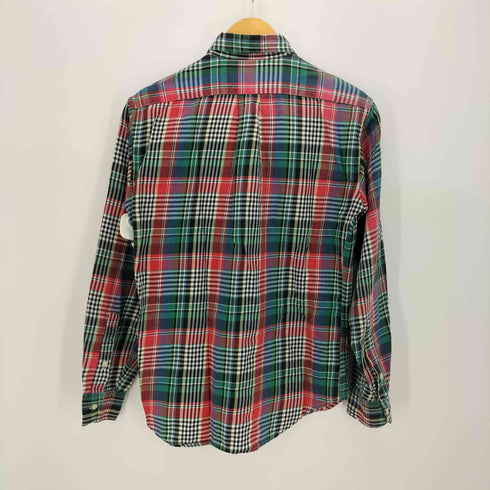 ポロバイラルフローレン Polo by RALPH LAUREN ポニー刺繍 L/S ボタンダウン タータンチェック シャツ レディース import:L