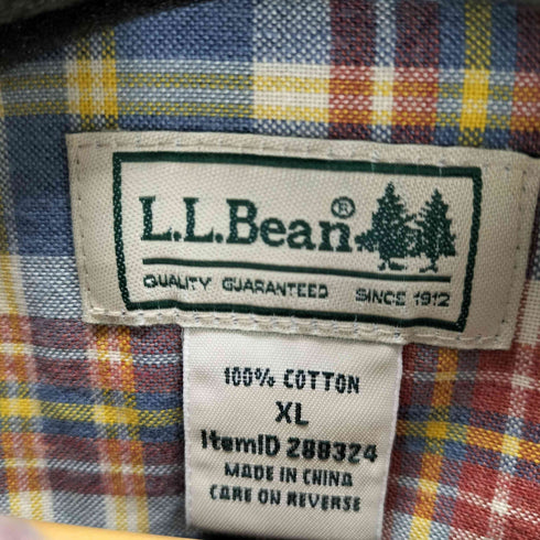 エルエルビーン L.L.Bean レギュラーカラーL/S チェックシャツ メンズ JPN:XL