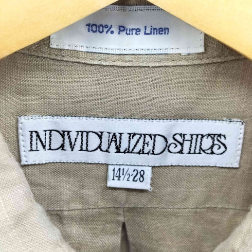 インディヴィジュアライズドシャツ individualized shirts USA製 リネン シャツ ワンピース レディース 14-1/2-28