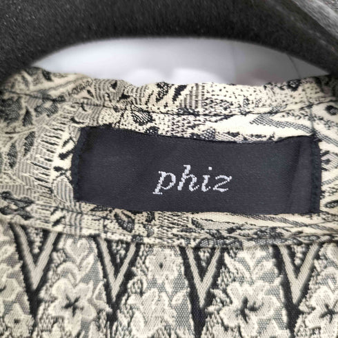 PHIZ 総柄 ロングスリーブ シャツ メンズ