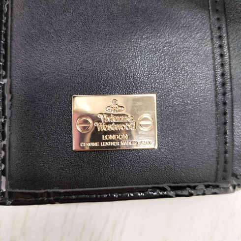 ヴィヴィアンウエストウッド Vivienne Westwood エナメル がま口 三つ折 財布 レディース
