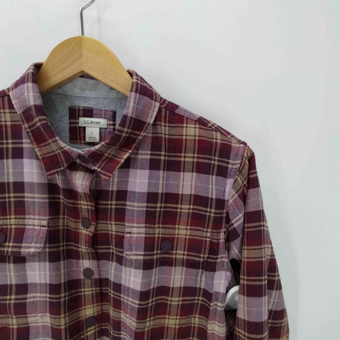 エルエルビーン L.L.Bean 裏ボア マドラスチェック L/S シャツ レディース import:L