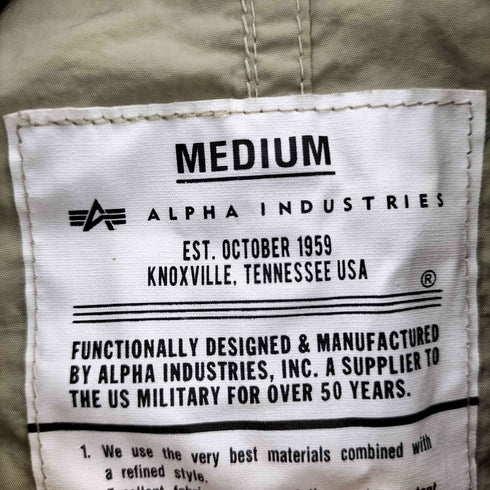 アルファインダストリーズ ALPHA INDUSTRIES SNOW PARKA スノーパーカー ナイロンコート メンズ M