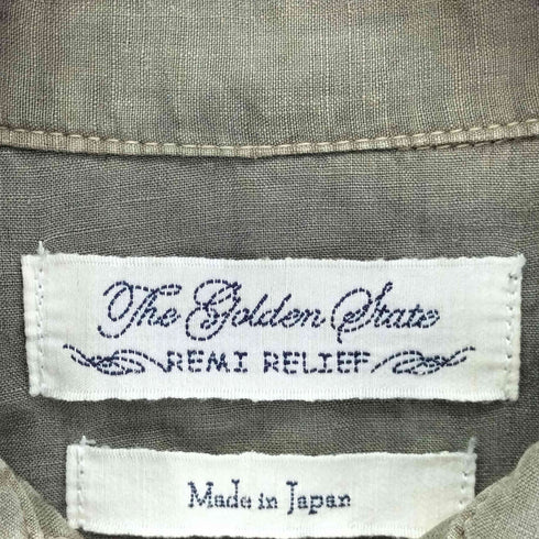 レミレリーフ REMI RELIEF ペイズリー柄 リネンシャツ メンズ JPN:M