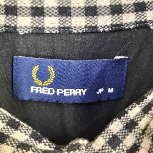 フレッドペリー FRED PERRY 刺繍ロゴ ギンガムチェック ボタンダウンシャツ メンズ JPN:M