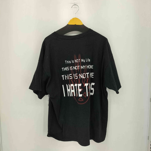 デルタ DELTA 00s バンドプリント コピーライト2001 クルーネックTシャツ メンズ import:XXL