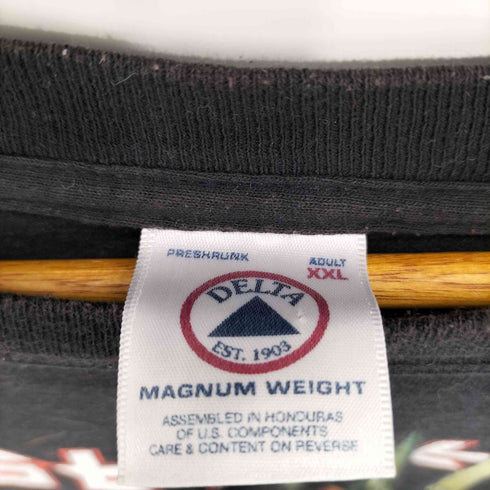 デルタ DELTA 00s バンドプリント コピーライト2001 クルーネックTシャツ メンズ import:XXL