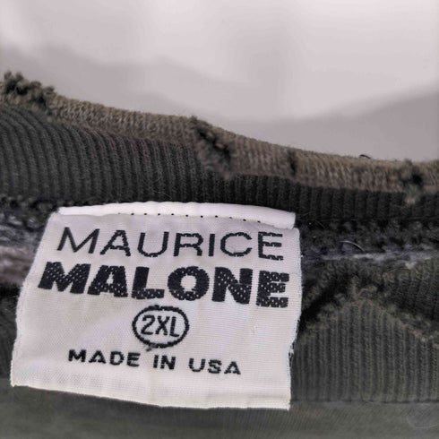 MAURICE MALONE 90s USA製 両面プリント クルーネックスウェット メンズ 2XL