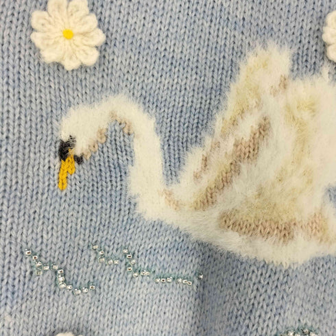 ピンクハウス PINK HOUSE SWAN LAKEモチーフニットカーディガン レディース