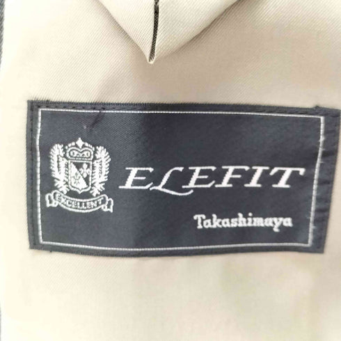 タカシマヤ TAKASHIMAYA ELEFIT 2B テーラードジャケット テーパードスラックス ベスト 3ピース セットアップ メンズ