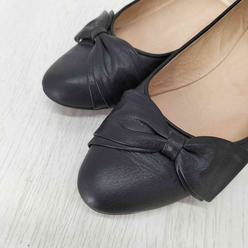 KAGURA カグラ レザー リボン パンプス バレーシューズ レディース JPN:24