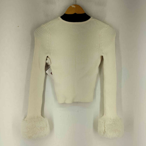 ザラ ZARA フェイクファー カフスニットセーター レディース import:S
