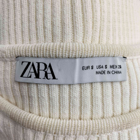ザラ ZARA フェイクファー カフスニットセーター レディース import:S