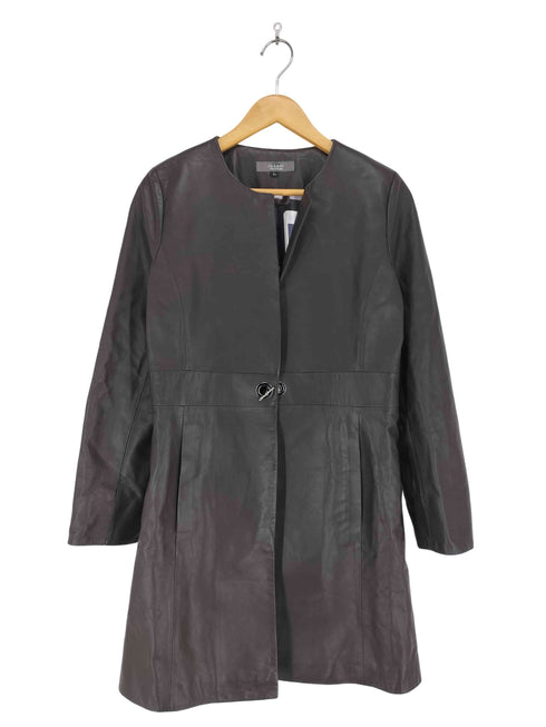 CLASSY lamb leather ラムレザーノーカラーコート レディース L