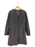 CLASSY lamb leather ラムレザーノーカラーコート レディース L
