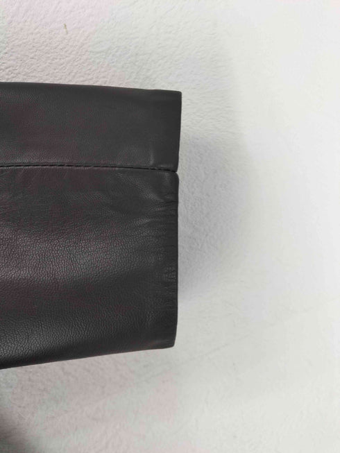 CLASSY lamb leather ラムレザーノーカラーコート レディース L