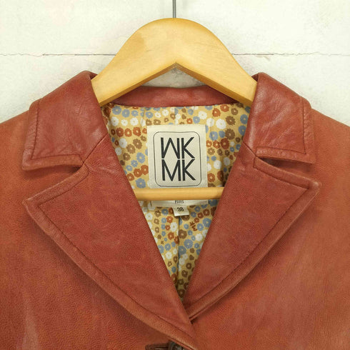 ミッシェルクラン MICHEL KLEIN sheepskin leather レザー テーラードジャケット レディース 38