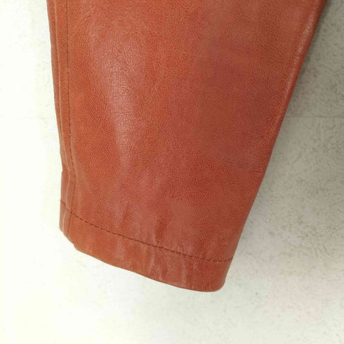 ミッシェルクラン MICHEL KLEIN sheepskin leather レザー テーラードジャケット レディース 38