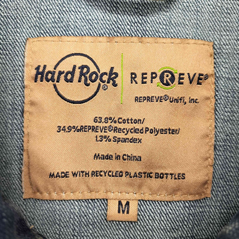 ハードロックカフェ Hard Rock Cafe ヴィンテージ加工 ASAKUSA 浅草 デニムジャケット Gジャン メンズ JPN:M