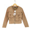 ロッソ ROSSO URBAN RESEARCH lamb leather フロントデザインラムレザーノーカラージャケット レディース F