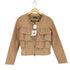 ロッソ ROSSO URBAN RESEARCH lamb leather フロントデザインラムレザーノーカラージャケット レディース F