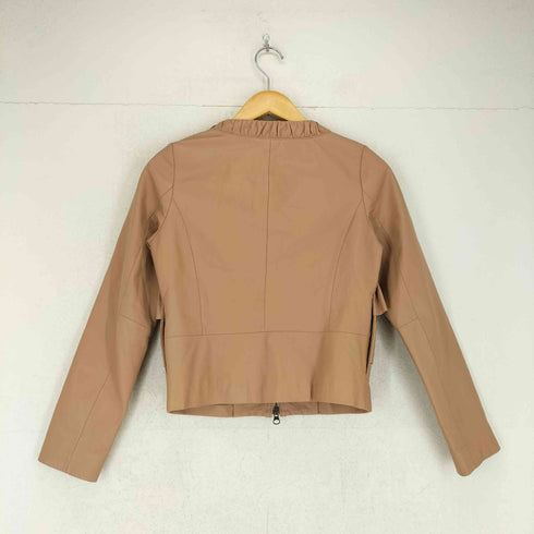 ロッソ ROSSO URBAN RESEARCH lamb leather フロントデザインラムレザーノーカラージャケット レディース F