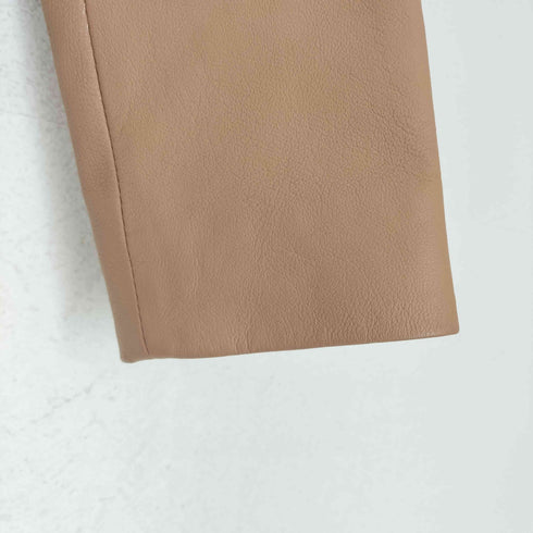 ロッソ ROSSO URBAN RESEARCH lamb leather フロントデザインラムレザーノーカラージャケット レディース F