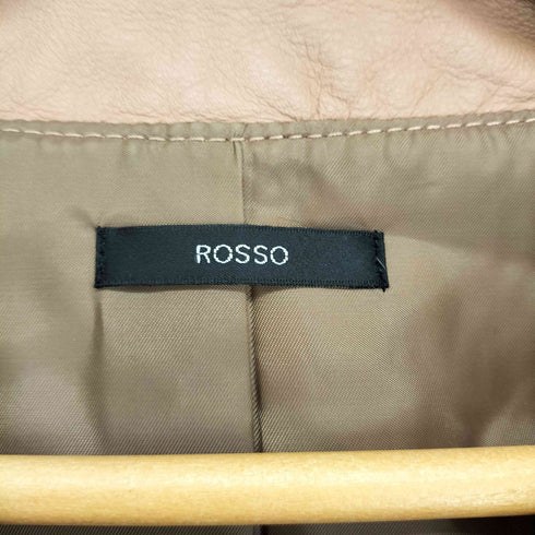 ロッソ ROSSO URBAN RESEARCH lamb leather フロントデザインラムレザーノーカラージャケット レディース F