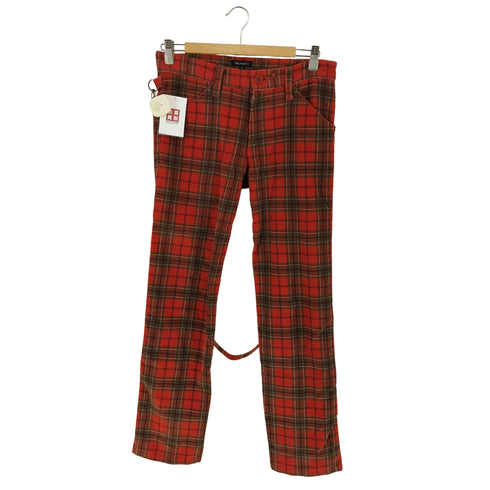 ミルクボーイ MILKBOY Y2K バックジップデザイン タータンチェックパンツ メンズ