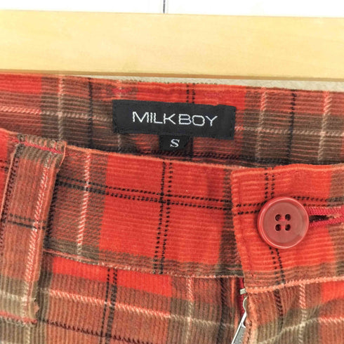 ミルクボーイ MILKBOY Y2K バックジップデザイン タータンチェックパンツ メンズ