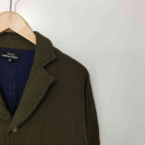 トリココムデギャルソン tricot COMME des GARCONS 00S 縮絨ウール デザインジャケット レディース JPN:M