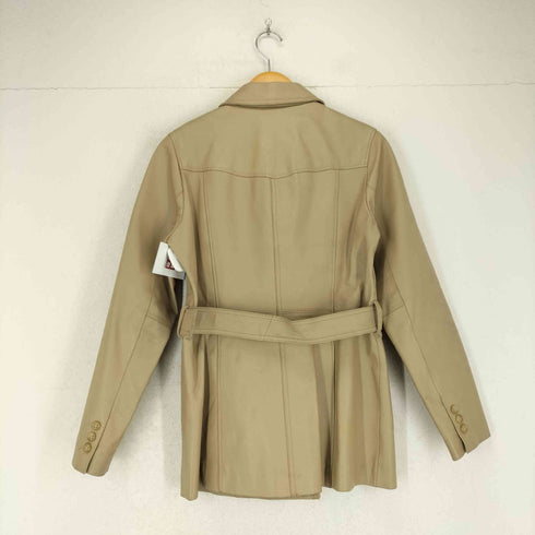 コムサイズム COMME CA ISM pig leather ピッグレザー比翼ショートコート レディース