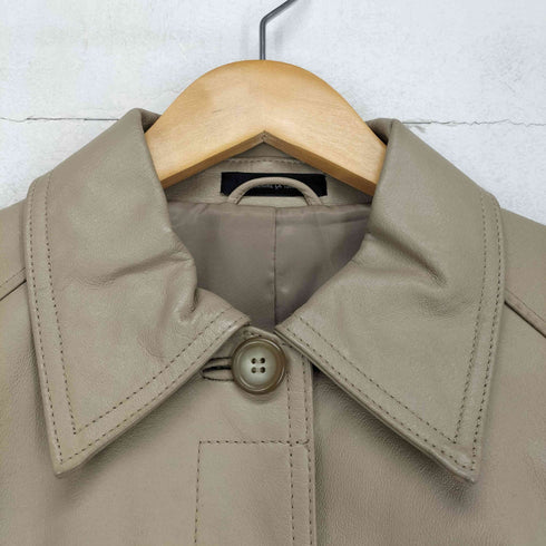 コムサイズム COMME CA ISM pig leather ピッグレザー比翼ショートコート レディース