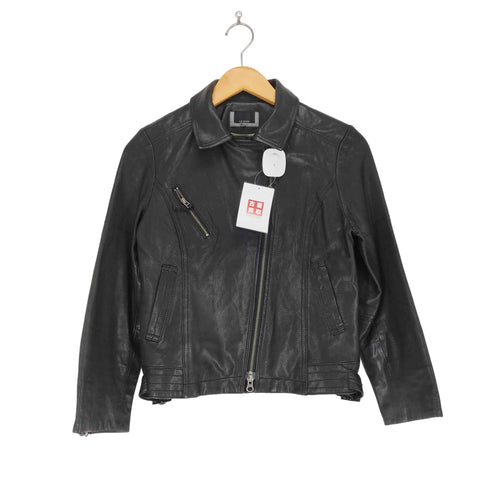 ルスーク Le souk lamb leather ラムレザーダブルライダースジャケット レディース 40