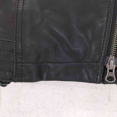 ルスーク Le souk lamb leather ラムレザーダブルライダースジャケット レディース 40