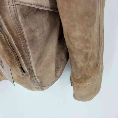 MISSANI LE COLLEZIONI フロントジップ レザー ジャケット アメカジ メンズ XL