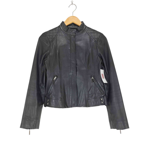 クードシャンス COUP DE CHANCE lamb leather ラムレザーシングルライダースジャケット レディース 38