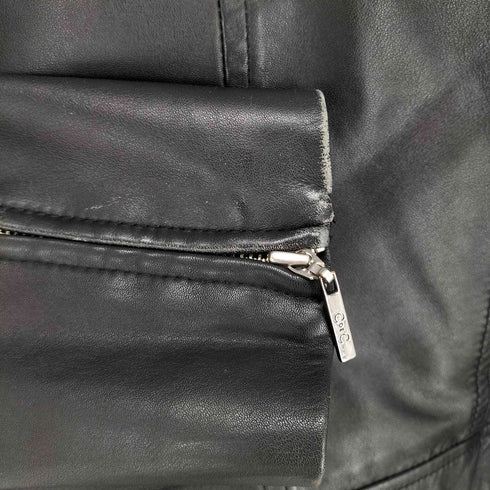 クードシャンス COUP DE CHANCE lamb leather ラムレザーシングルライダースジャケット レディース 38
