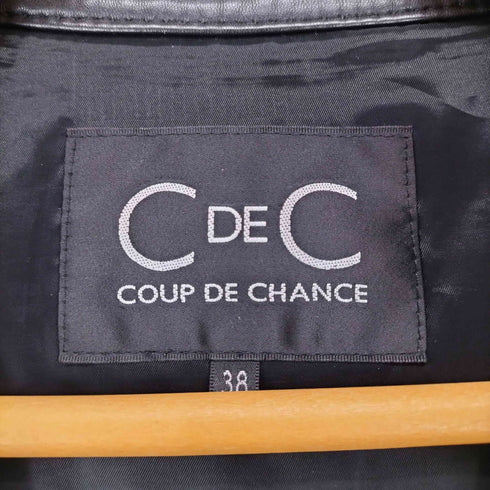クードシャンス COUP DE CHANCE lamb leather ラムレザーシングルライダースジャケット レディース 38