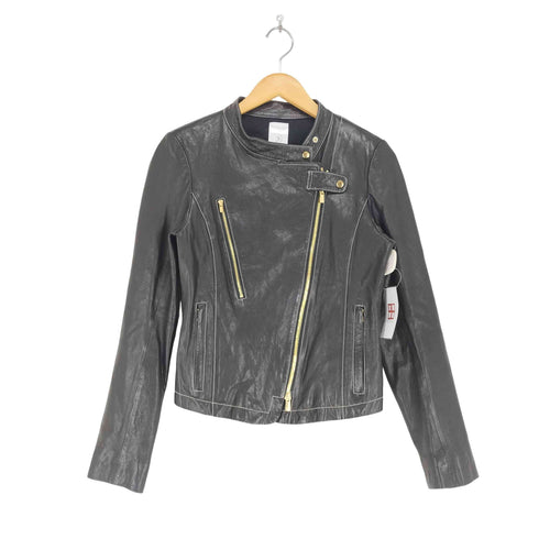 RISLEY lamb leather ラムレザーダブルライダースジャケット レディース 38