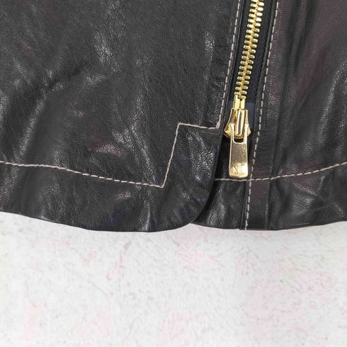 RISLEY lamb leather ラムレザーダブルライダースジャケット レディース 38