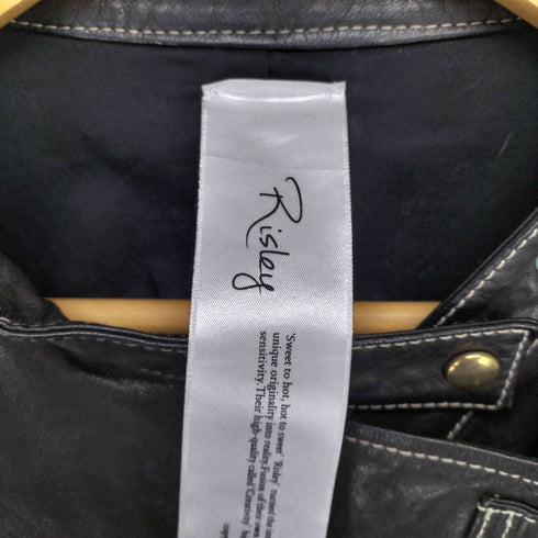 RISLEY lamb leather ラムレザーダブルライダースジャケット レディース 38